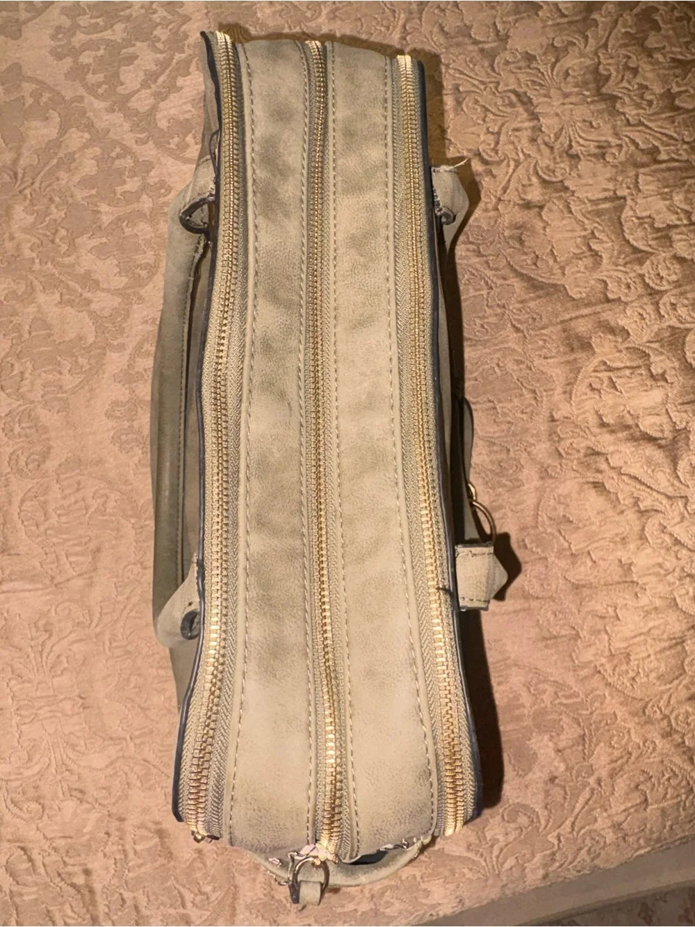 Source Unknown Taupe Braided Accent Tote
